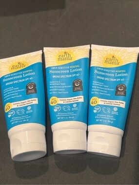 New Earth Mama Uber-Sensitive Mineral Sunscreen SPF 40 Organic Shea Butter3oz.
